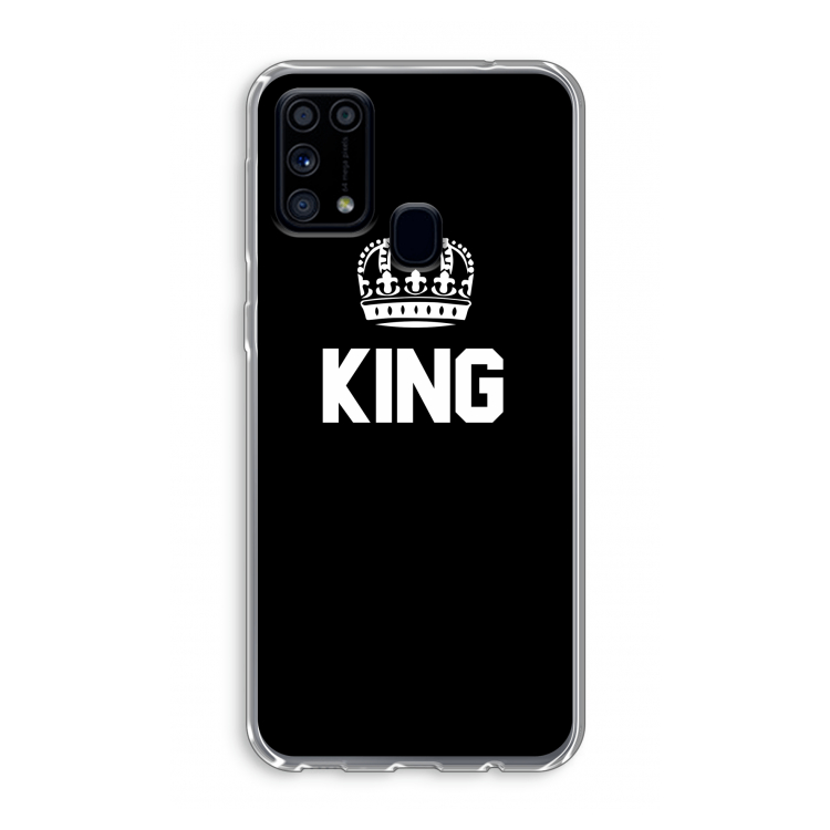 King zwart: Samsung Galaxy M31 Transparant Hoesje