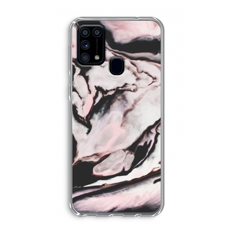 Roze stroom: Samsung Galaxy M31 Transparant Hoesje