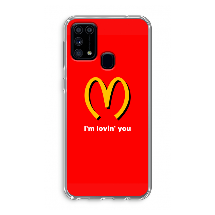 I'm lovin' you: Samsung Galaxy M31 Transparant Hoesje