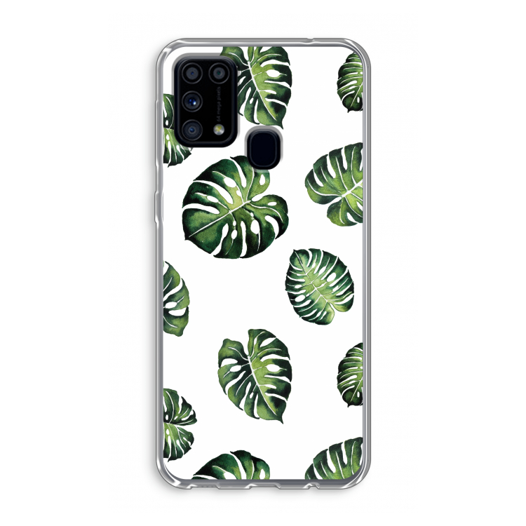 Tropische bladeren: Samsung Galaxy M31 Transparant Hoesje