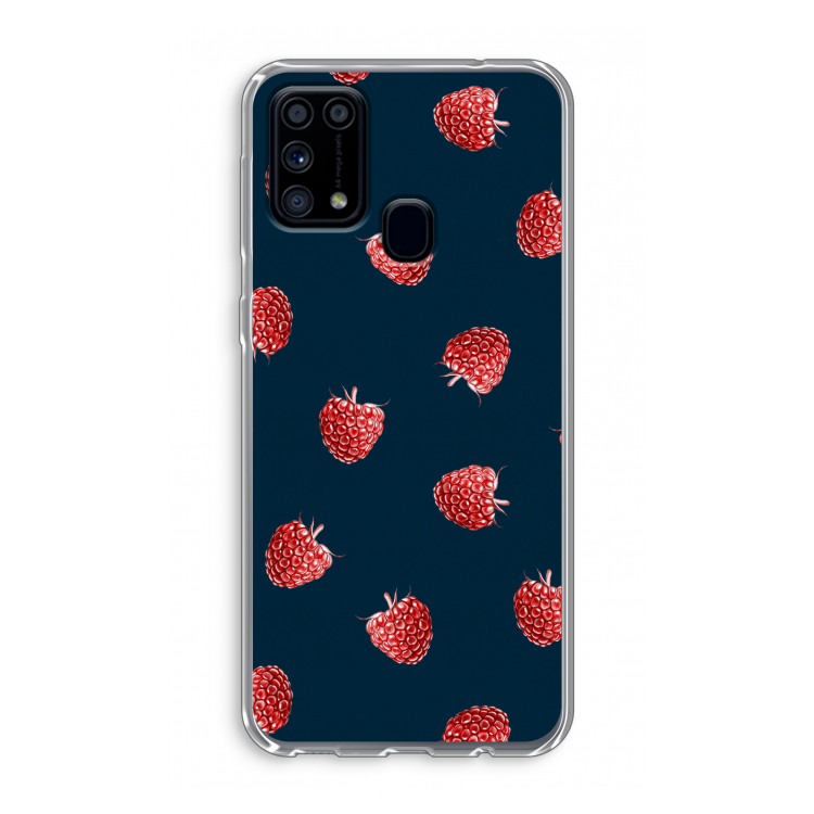 Framboosjes: Samsung Galaxy M31 Transparant Hoesje
