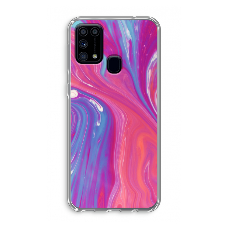 Paarse stroom: Samsung Galaxy M31 Transparant Hoesje