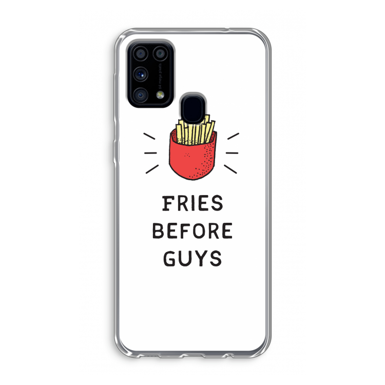 Fries before guys: Samsung Galaxy M31 Transparant Hoesje