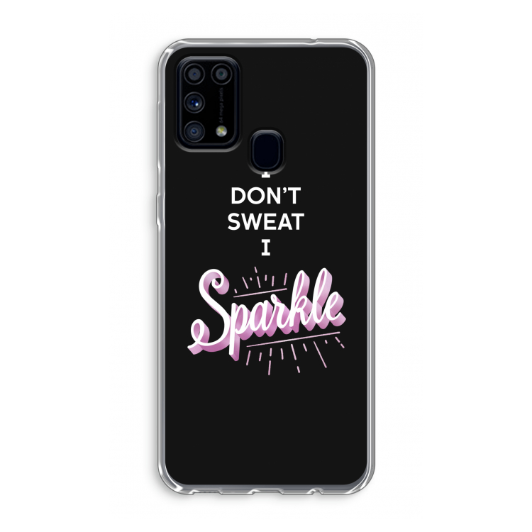Sparkle quote: Samsung Galaxy M31 Transparant Hoesje