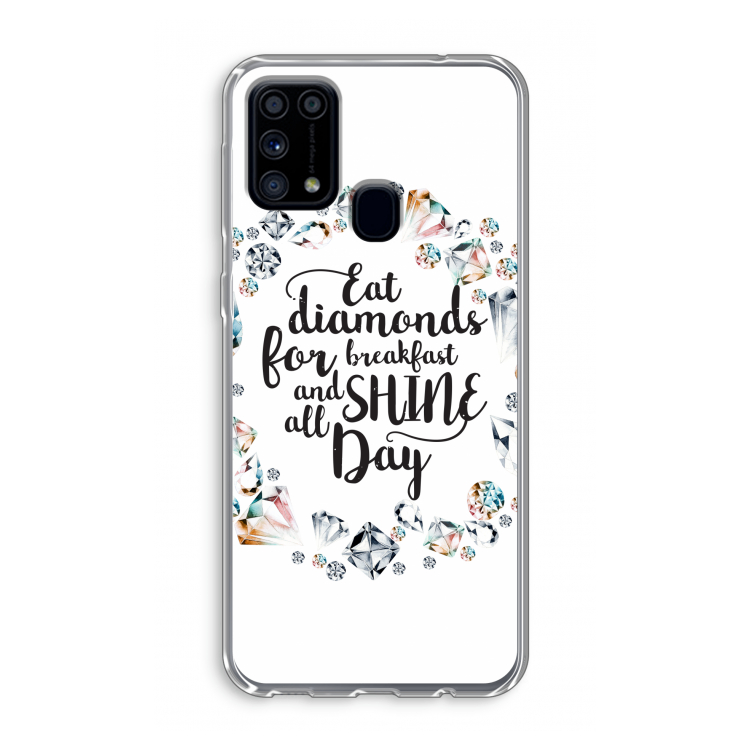 Diamonds: Samsung Galaxy M31 Transparant Hoesje