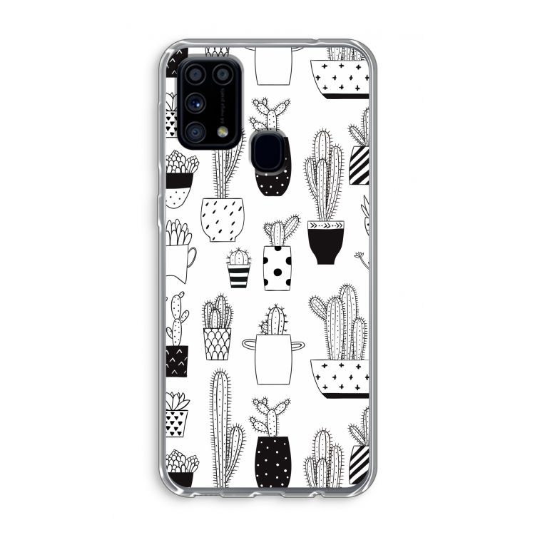 Cactusmotief: Samsung Galaxy M31 Transparant Hoesje
