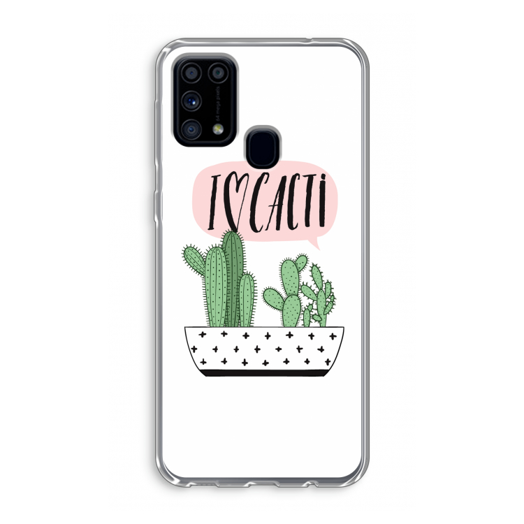 I love cacti: Samsung Galaxy M31 Transparant Hoesje