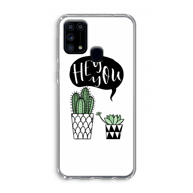 Hey you cactus: Samsung Galaxy M31 Transparant Hoesje