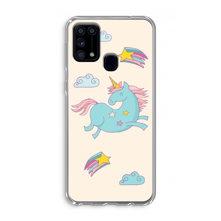 Vliegende eenhoorn: Samsung Galaxy M31 Transparant Hoesje