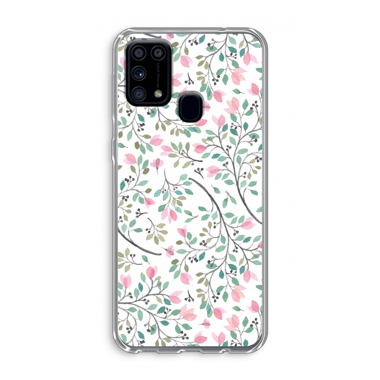 Sierlijke bloemen: Samsung Galaxy M31 Transparant Hoesje