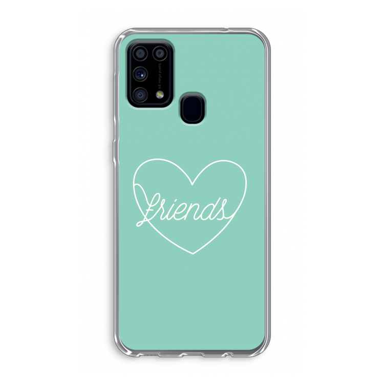 Friends heart pastel: Samsung Galaxy M31 Transparant Hoesje