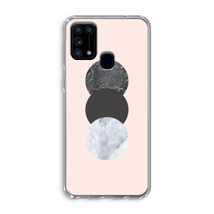 Marmeren cirkels: Samsung Galaxy M31 Transparant Hoesje