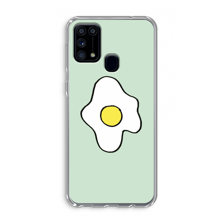 Spiegelei: Samsung Galaxy M31 Transparant Hoesje