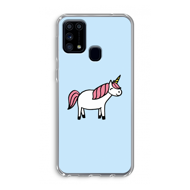 Eenhoorn: Samsung Galaxy M31 Transparant Hoesje