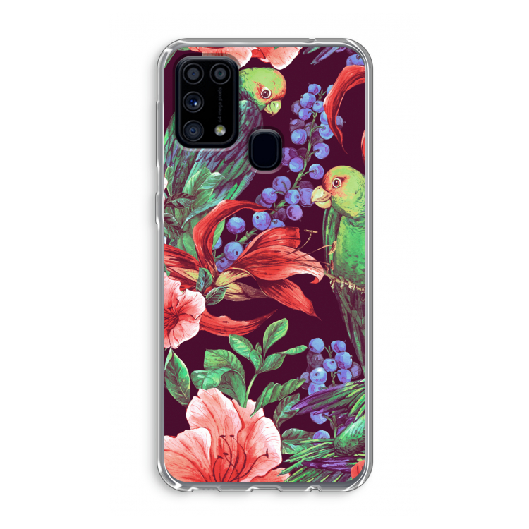 Papegaaien: Samsung Galaxy M31 Transparant Hoesje