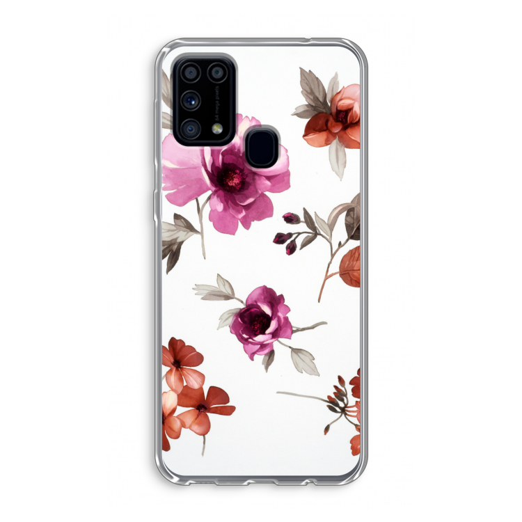Geschilderde bloemen: Samsung Galaxy M31 Transparant Hoesje