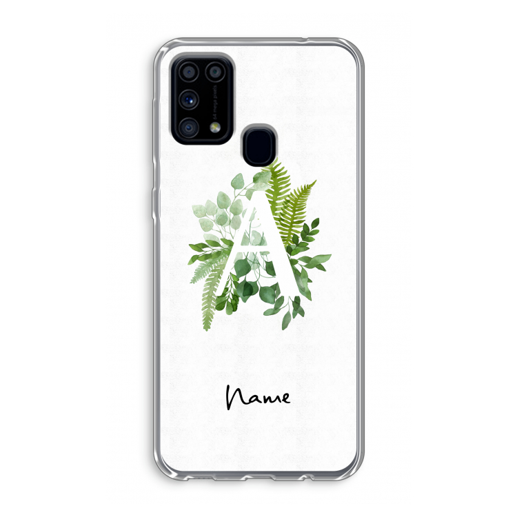 Green Brush: Samsung Galaxy M31 Transparant Hoesje
