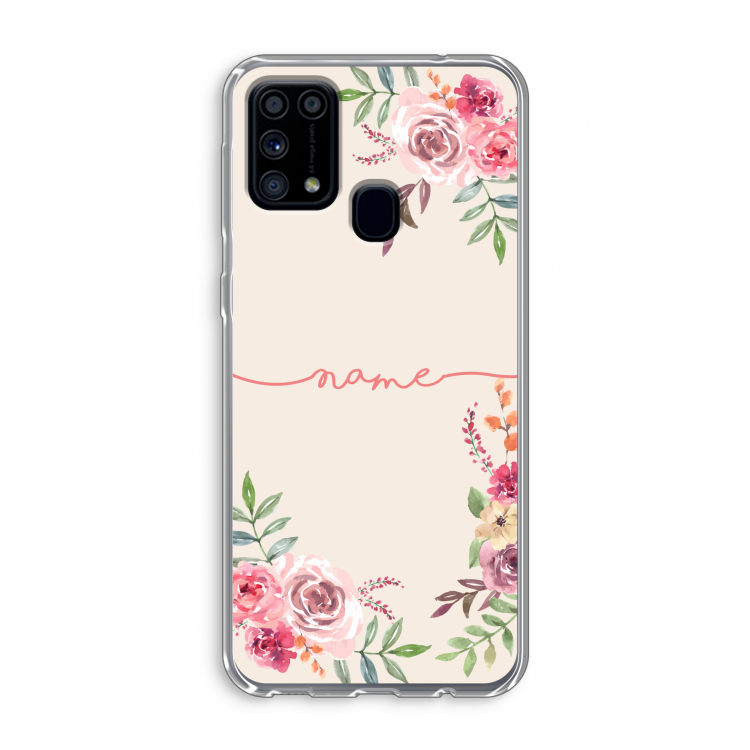 Rozen: Samsung Galaxy M31 Transparant Hoesje