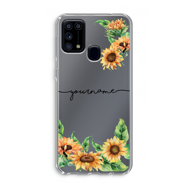 Zonnebloemen: Samsung Galaxy M31 Transparant Hoesje