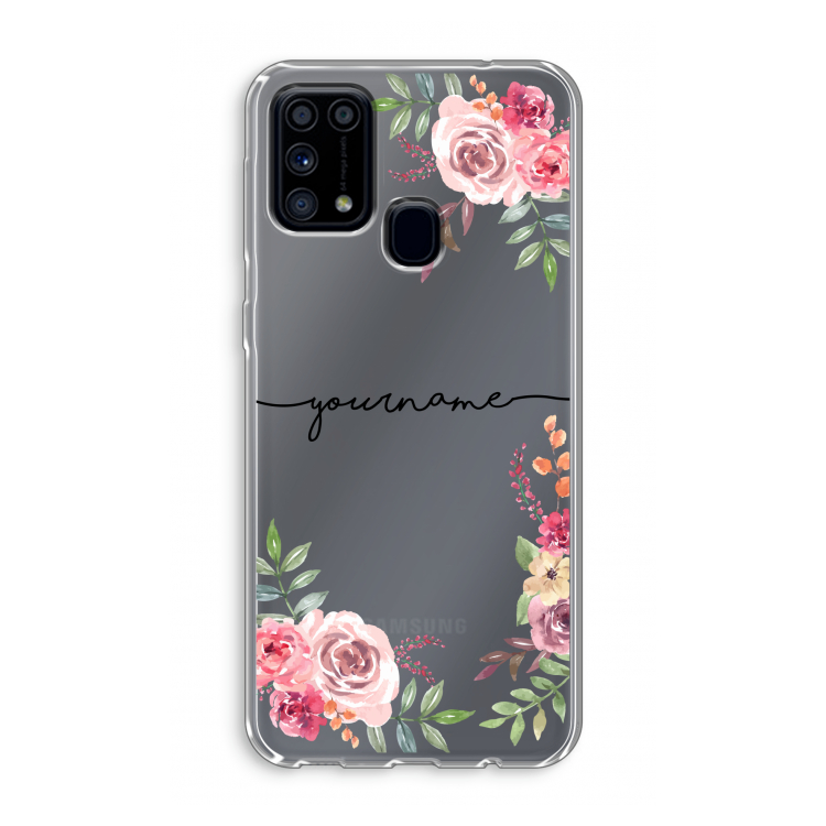 Rozen: Samsung Galaxy M31 Transparant Hoesje