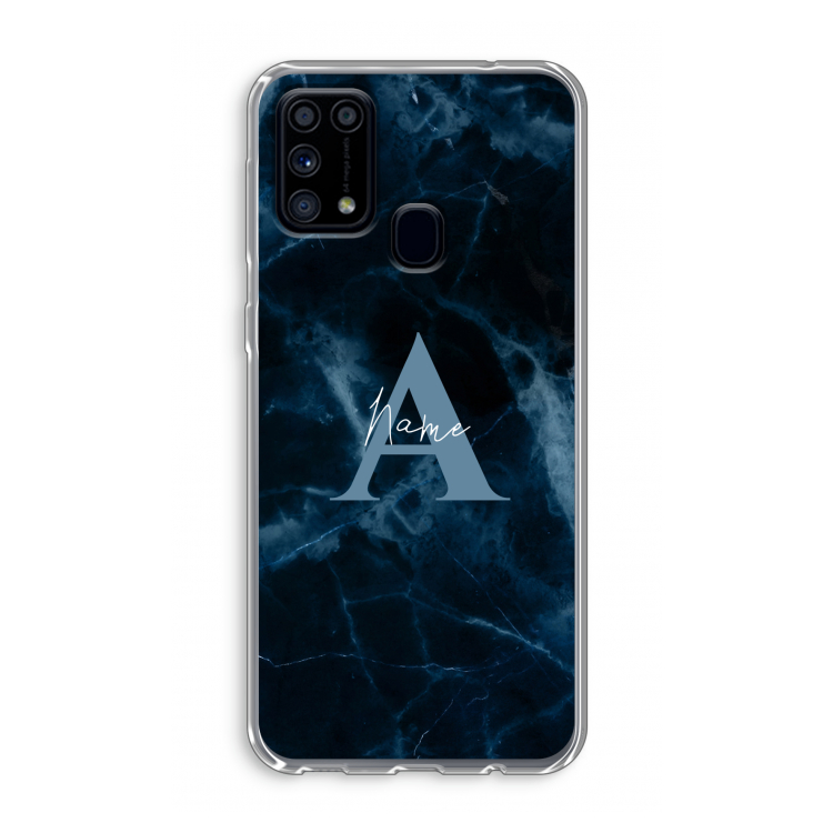 Midnight Marble: Samsung Galaxy M31 Transparant Hoesje