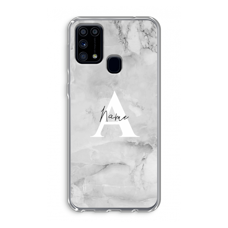 Ivory Marble: Samsung Galaxy M31 Transparant Hoesje