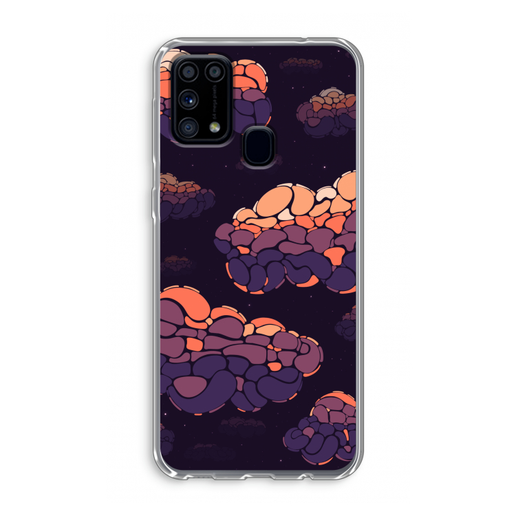Patroon Wolken: Samsung Galaxy M31 Transparant Hoesje