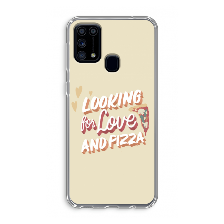 Pizza is the answer: Samsung Galaxy M31 Transparant Hoesje