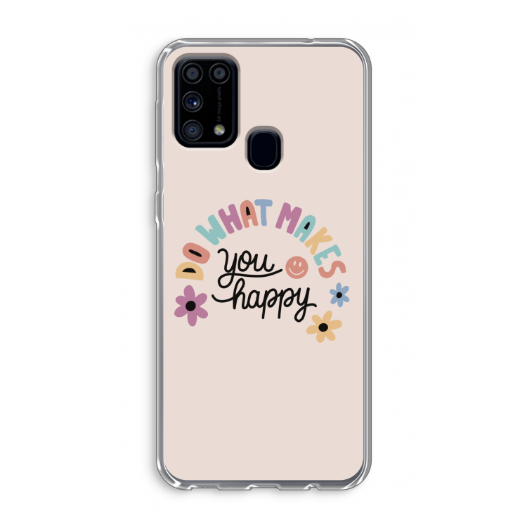 Happy days: Samsung Galaxy M31 Transparant Hoesje