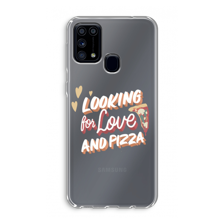 Pizza is the answer: Samsung Galaxy M31 Transparant Hoesje