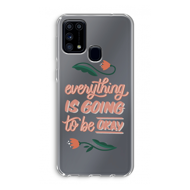 Optimistic flower girl: Samsung Galaxy M31 Transparant Hoesje