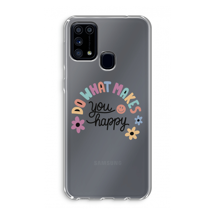 Happy days: Samsung Galaxy M31 Transparant Hoesje