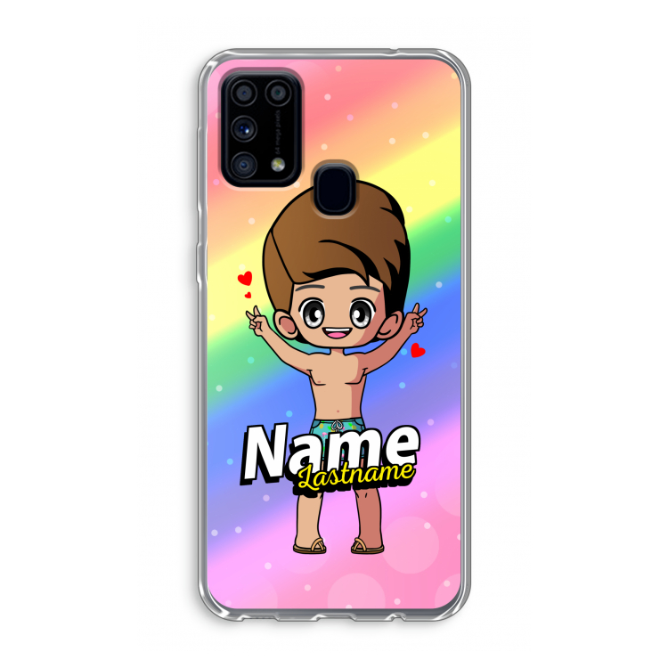 Chibi Maker man: Samsung Galaxy M31 Transparant Hoesje