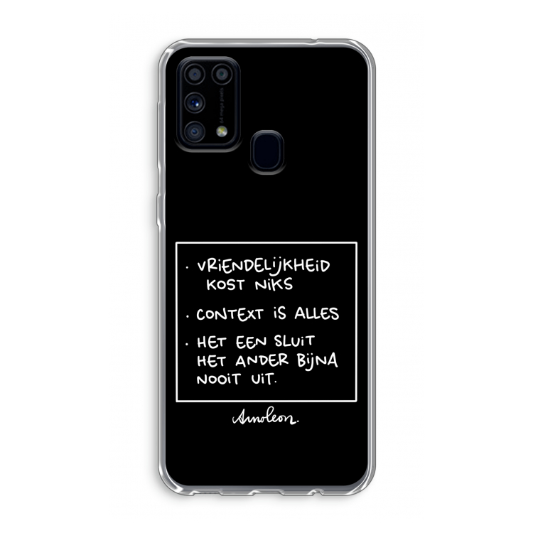 Mijn Motto's: Samsung Galaxy M31 Transparant Hoesje