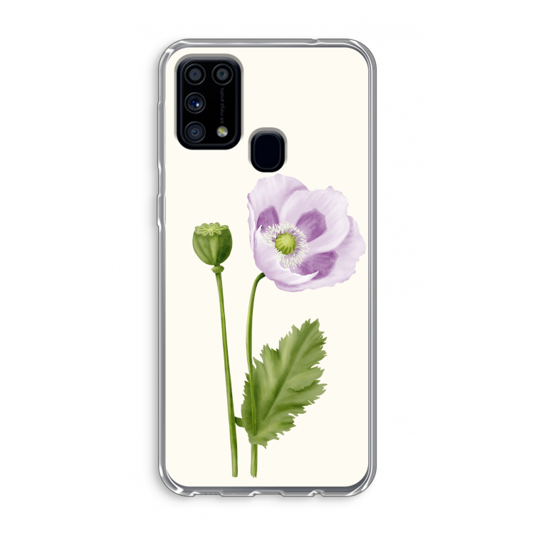 Purple poppy: Samsung Galaxy M31 Transparant Hoesje