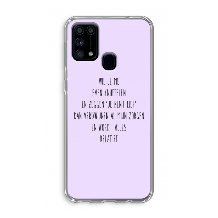 Relatief: Samsung Galaxy M31 Transparant Hoesje