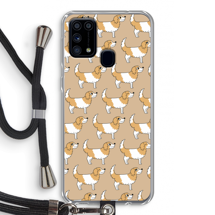 Doggy: Samsung Galaxy M31 Transparant Hoesje met koord