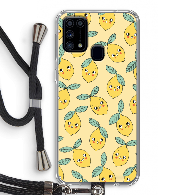 Citroenen: Samsung Galaxy M31 Transparant Hoesje met koord