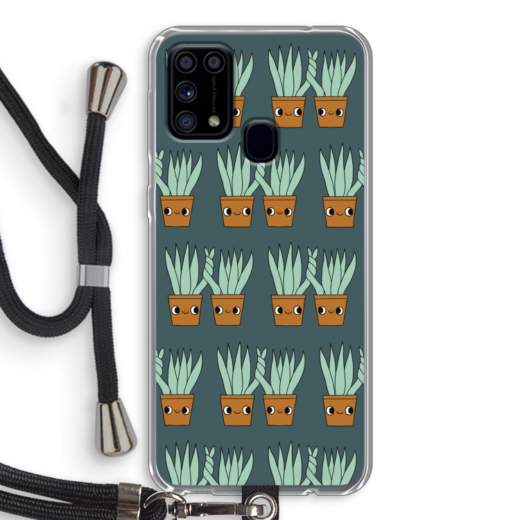 Sansevieria: Samsung Galaxy M31 Transparant Hoesje met koord