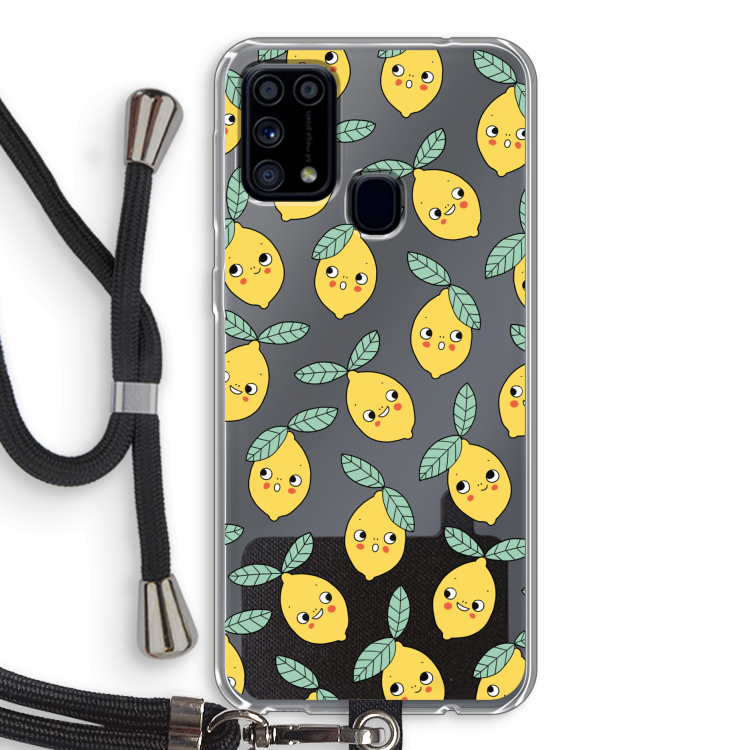 Citroenen: Samsung Galaxy M31 Transparant Hoesje met koord