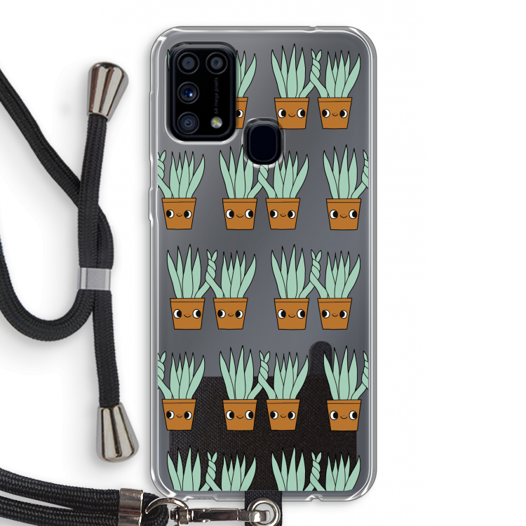 Sansevieria: Samsung Galaxy M31 Transparant Hoesje met koord
