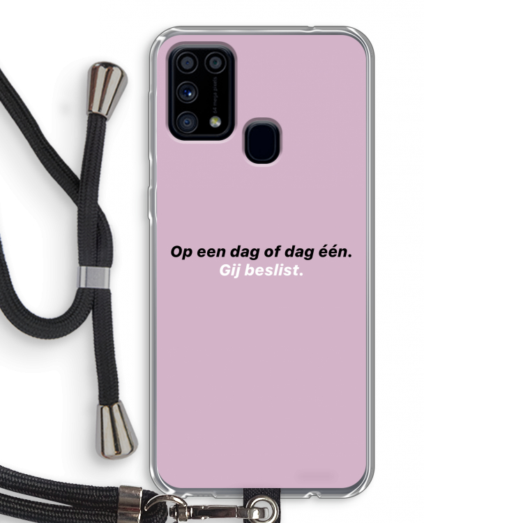 gij beslist: Samsung Galaxy M31 Transparant Hoesje met koord