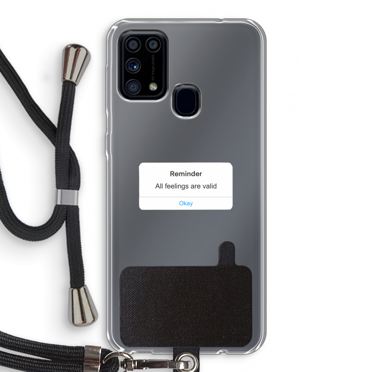 Reminder: Samsung Galaxy M31 Transparant Hoesje met koord