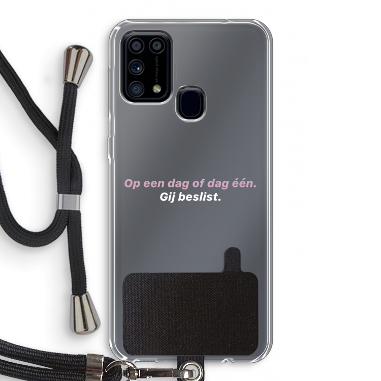 gij beslist: Samsung Galaxy M31 Transparant Hoesje met koord