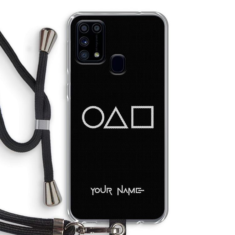 Squid Game: Samsung Galaxy M31 Transparant Hoesje met koord