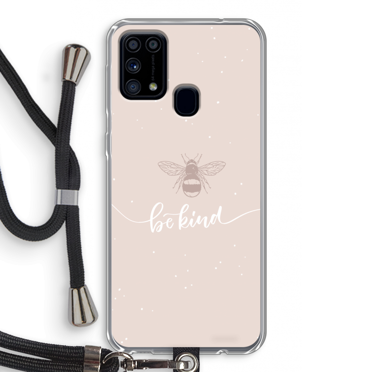 Be(e) kind: Samsung Galaxy M31 Transparant Hoesje met koord