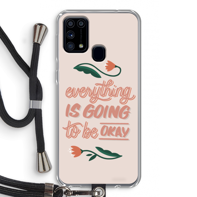 Optimistic flower girl: Samsung Galaxy M31 Transparant Hoesje met koord
