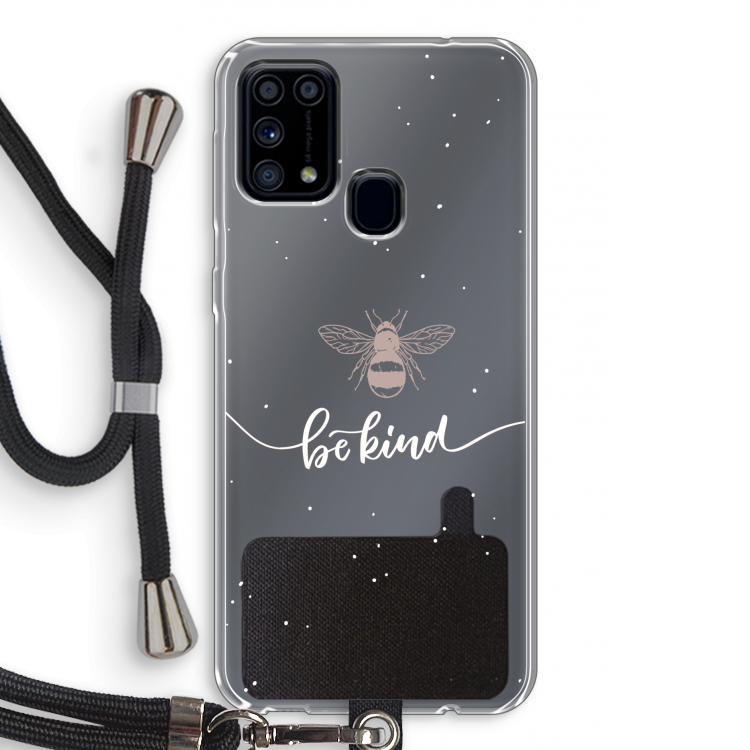 Be(e) kind: Samsung Galaxy M31 Transparant Hoesje met koord