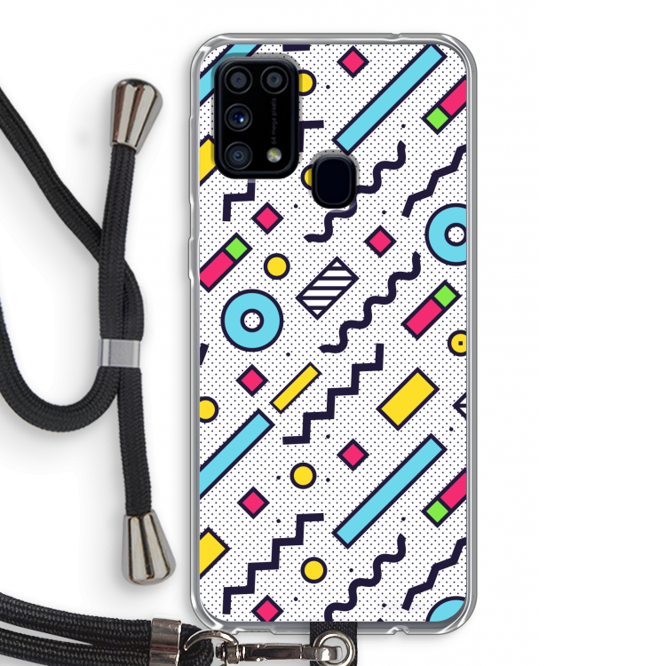 8-bit N°8: Samsung Galaxy M31 Transparant Hoesje met koord