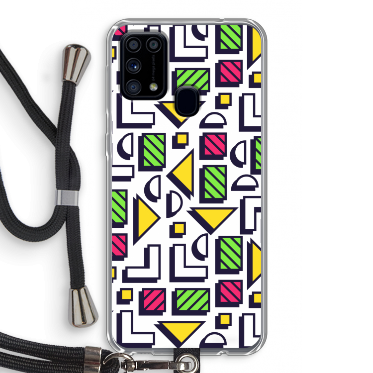8-bit N°4: Samsung Galaxy M31 Transparant Hoesje met koord
